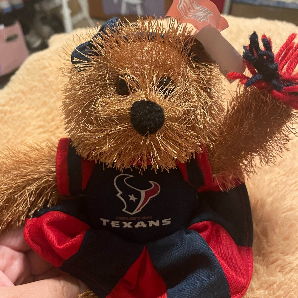 Houston Texans Cheerleader Bear - Brown and Red